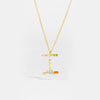 Wholesale S925 Sterling Silver Letter Pendant Necklace With 18K Gold Electroplating Simple And Fashionable