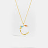 Wholesale S925 Sterling Silver Letter Pendant Necklace With 18K Gold Electroplating Simple And Fashionable