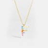 Wholesale S925 Sterling Silver Letter Pendant Necklace With 18K Gold Electroplating Simple And Fashionable
