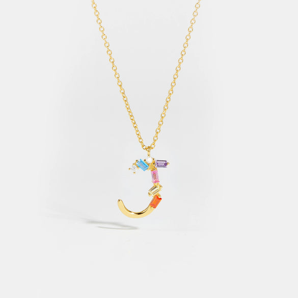 Wholesale S925 Sterling Silver Letter Pendant Necklace With 18K Gold Electroplating Simple And Fashionable