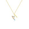 Wholesale S925 Sterling Silver Letter Pendant Necklace With 18K Gold Electroplating Simple And Fashionable