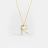 Wholesale S925 Sterling Silver Letter Pendant Necklace With 18K Gold Electroplating Simple And Fashionable