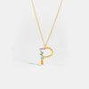 Wholesale S925 Sterling Silver Letter Pendant Necklace With 18K Gold Electroplating Simple And Fashionable