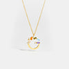 Wholesale S925 Sterling Silver Letter Pendant Necklace With 18K Gold Electroplating Simple And Fashionable