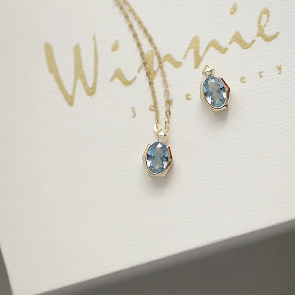 Wholesale S925 Sterling Silver Light Luxury Design Geometric Drop Shape Pendant Clavicle Chain With Electroplating For Women's Jewelry