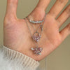 Wholesale S925 Sterling Silver Light Luxury Geometric Heart Zircon Pendant Necklace For Women