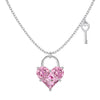 Wholesale S925 Sterling Silver Light Luxury Geometric Heart Zircon Pendant Necklace For Women