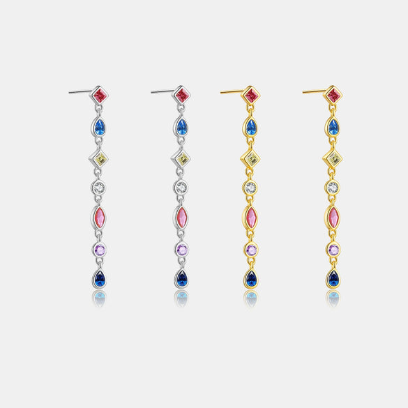 Wholesale S925 Sterling Silver Light Luxury Long Tassel Earrings For Women With Geometric Design And Platinum Or 18K Gold Electroplating