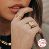 Wholesale S925 Sterling Silver Light Luxury Multidiamond Opening Adjustable Women's Ring With Geometric Design And Electroplating Treatment