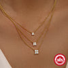 Wholesale S925 Sterling Silver Light Luxury Petals Three Layer Stacked Collarbone Necklace For Women With Geometric Design And Electroplating Treatment