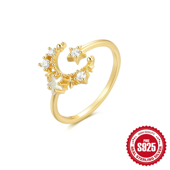 Wholesale S925 Sterling Silver Light Luxury Ring With Microinlaid Colored Diamonds Double Layer Open Design Geometric Pattern Electroplated