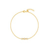Wholesale S925 Sterling Silver Light Luxury Round Zircon Minimalist Geometric Bracelet With Real Gold Plating