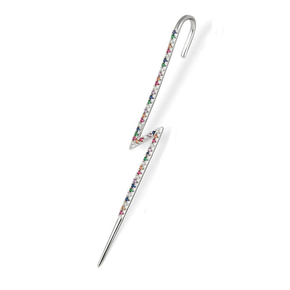 Wholesale S925 Sterling Silver Lightning Geometric Ear Hook Ear Clip Ear Bone Clip With Electroplating