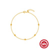 Wholesale S925 Sterling Silver Little Daisy Flower Fresh Style Women's Bracelet With Real Gold Plated Electroplating And Geometric Pattern