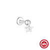 Wholesale S925 Sterling Silver Lotus Flower Electroplated Cartilage Spiral Puncture Ear Nail For Women
