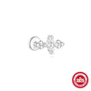 Wholesale S925 Sterling Silver Lotus Flower Electroplated Cartilage Spiral Puncture Ear Nail For Women