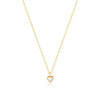 Wholesale S925 Sterling Silver Love Aobao Inlaid Heart Shape Clavicle Chain Necklace With Electroplating For Women