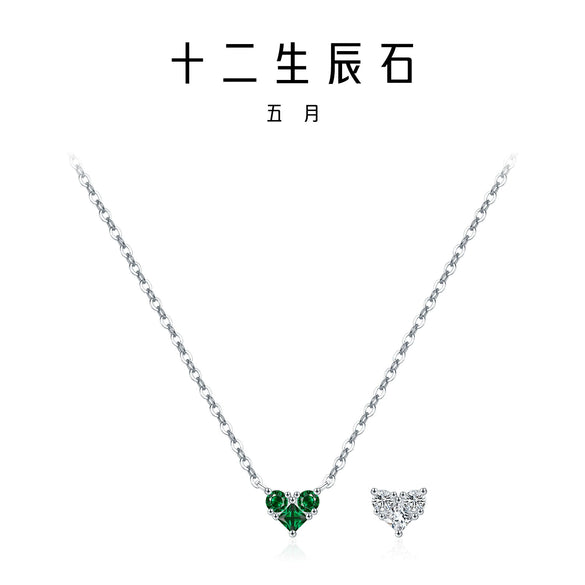 Wholesale S925 Sterling Silver Love Diamond Heart Shaped Necklace For Women