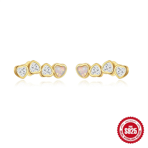 Wholesale S925 Sterling Silver Love Diamondencrusted Aobao Allmatch Necklace Earrings Jewelry Suit With Electroplating Treatment Unisex Style