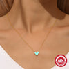 Wholesale S925 Sterling Silver Love Drop Geometric Minimalist Ochain Necklace For Women With Electroplating