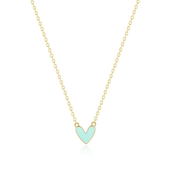 Wholesale S925 Sterling Silver Love Drop Geometric Minimalist Ochain Necklace For Women With Electroplating