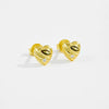 Wholesale S925 Sterling Silver Love Ear Studs With Microinlaid Zircon Fruit Pattern Electroplated For Unisex Fashionable And Allmatch
