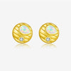 Wholesale S925 Sterling Silver Love Ear Studs With Microinlaid Zircon Fruit Pattern Electroplated For Unisex Fashionable And Allmatch