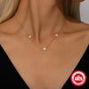 Wholesale S925 Sterling Silver Love Five Petal Flower Geometric Pattern Necklace With Electroplating Treatment For Women