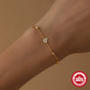 Wholesale S925 Sterling Silver Love Geometric Pattern Minimalist Bracelet With Electroplating For Women