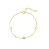 Wholesale S925 Sterling Silver Love Geometric Pattern Minimalist Bracelet With Electroplating For Women