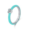 Wholesale S925 Sterling Silver Love Heart Enamel Diamond Ring Earrings For Women In Fashion Style