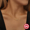 Wholesale S925 Sterling Silver Love Heart Infinite Circulation Necklace With Geometric Design And Electroplating For Women