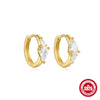 Wholesale S925 Sterling Silver Love Hollow Four Pointed Star Earrings With Pink Diamond Inlay And Inlaid Zircon For Women