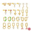 Wholesale S925 Sterling Silver Love Hollow Four Pointed Star Earrings With Pink Diamond Inlay And Inlaid Zircon For Women