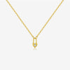 Wholesale S925 Sterling Silver Love Lock Necklace With Diamond Design Electroplated Simple Long Chain Fashionable Jewelry