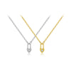 Wholesale S925 Sterling Silver Love Lock Necklace With Diamond Design Electroplated Simple Long Chain Fashionable Jewelry