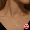 Wholesale S925 Sterling Silver Love Oper Zircon Geometric Dynamic Ochain Necklace With Electroplating For Women