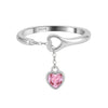 Wholesale S925 Sterling Silver Love Pendant Ring Jewelry Cute Style With Animal And Zodiac Pattern Electroplated Adjustable For Women