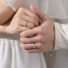 Wholesale S925 Sterling Silver Love Ring Allmatch Wave Style Unisex Opening Adjustable