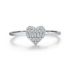 Wholesale S925 Sterling Silver Love Ring With Heart Shape And Zircon Inlay For Women
