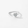 Wholesale S925 Sterling Silver Love Ring With Heart Shape And Zircon Inlay For Women