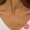 Wholesale S925 Sterling Silver Love Round Geometric Pendant Necklace With Electroplating Design For Women