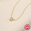 Wholesale S925 Sterling Silver Love Round Geometric Pendant Necklace With Electroplating Design For Women