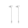 Wholesale S925 Sterling Silver Love Tassel Pendant Earrings With Geometric Design For Women Platinum Or 18K Gold Electroplated