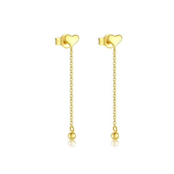 Wholesale S925 Sterling Silver Love Tassel Pendant Earrings With Geometric Design For Women Platinum Or 18K Gold Electroplated