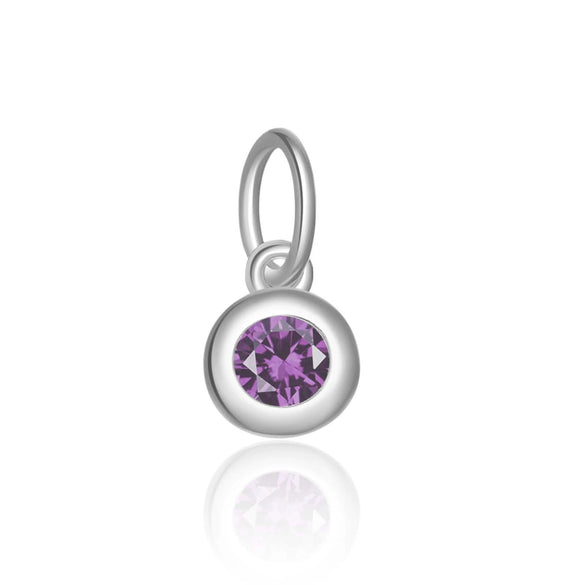 Wholesale S925 Sterling Silver Lucky Birthstone Pendant Necklace With Diamond Design And Platinum Or 18K Gold Electroplating