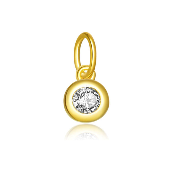 Wholesale S925 Sterling Silver Lucky Birthstone Pendant Necklace With Diamond Design And Platinum Or 18K Gold Electroplating