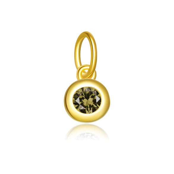 Wholesale S925 Sterling Silver Lucky Birthstone Pendant Necklace With Diamond Design And Platinum Or 18K Gold Electroplating
