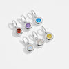Wholesale S925 Sterling Silver Lucky Birthstone Pendant Necklace With Diamond Design And Platinum Or 18K Gold Electroplating