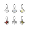 Wholesale S925 Sterling Silver Lucky Birthstone Pendant Necklace With Diamond Design And Platinum Or 18K Gold Electroplating